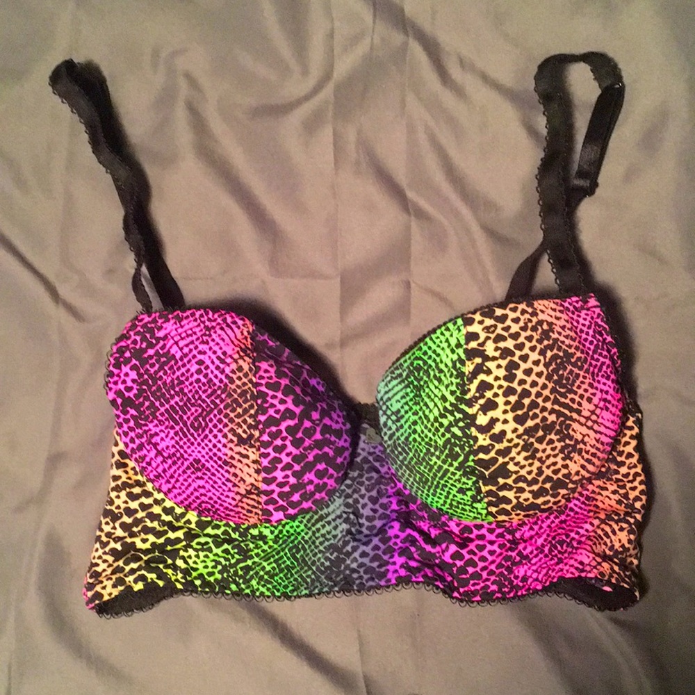 Blackheart multi-color bra 34B